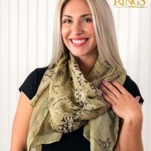 NWT-Lord of the Rings (LotR) Middle Earth Map Lightweight Scarf